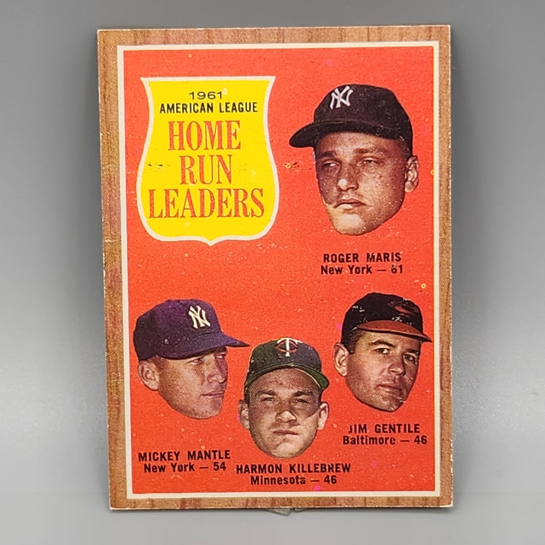 1962 Topps HR Leaders Mantle/Maris #53 Sharp: 1962 Topps HR Leaders Mantle/Maris #53 Sharp
