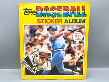1981 Topps Sticker Complete Album W/ All Stickers Affixed Inside
