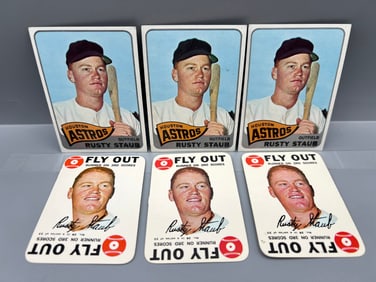 Lot Of (6) Rusty Staub - (3) 1965T #321 & (3) 1968T Game #28 - Varying Conditions