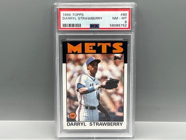 1986 Topps Darryl Strawberry #80 PSA NM-MT 8