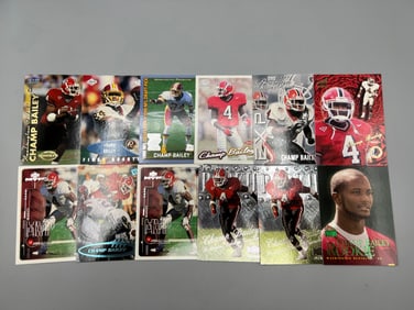 Lot of (12) Champ Bailey Football Rookie Cards -HOF