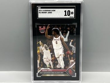 2023-24 Bowman University Now Bronny James #16 SGC Gem Mint 10
