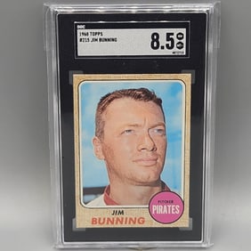 1968 Topps Jim Bunning #215 SGC 8.5 HOF - Tough High Grade