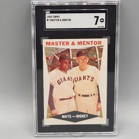 1960 Topps Master & Mentor #7 SGC 7 HOF - Willie Mays, Bill Rigney