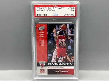 2008 Upper Deck Bulls Dynasty Michael Jordan #CH18 PSA NM 7