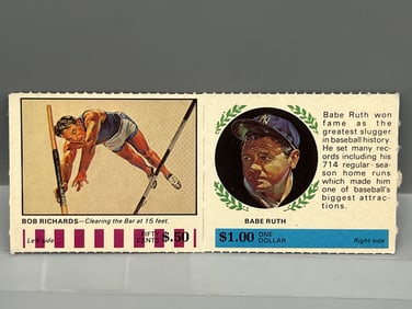 1968 American Oil Winner's Circle Panel Bob Richards/Babe Ruth