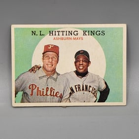 1958 Topps N.L. Hitting Kings #317 - Both HOF - Willie Mays, Richie Ashburn