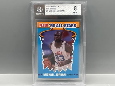 1990-91 Fleer Michael Jordan All Stars #5 BGS NM-MT 8