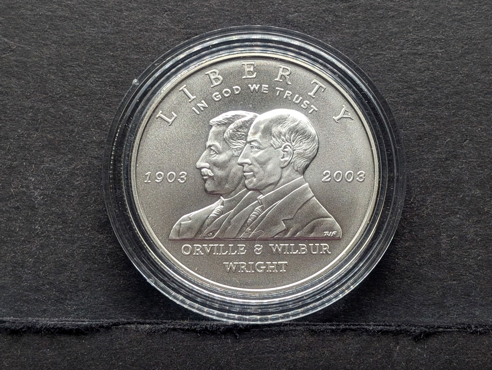 2003-P UNC Orville & Wilbur Wright - First Flight Commemorative Silver Dollar in Capsule (1 of 2)
