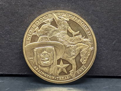 1 Oz. .999 FINE SILVER PBR Kid Rock's Rock-N-Rodeo Designed Round - Gold *LAYERED*: 1 Oz. .999 FINE SILVER PBR Kid Rock's Rock-N-Rodeo Designed Round - Gold *LAYERED*