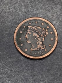 1853 Braided Hair Large Cent