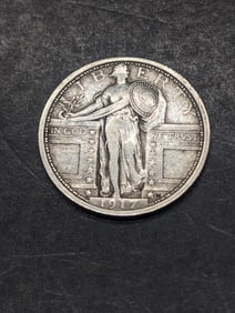 **VF/XF** 1917 Type 1 Standing Liberty Quarter