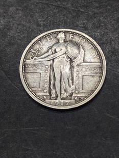 **VF/XF** 1917 Type 1 Standing Liberty Quarter: **VF/XF** 1917 Type 1 Standing Liberty Quarter