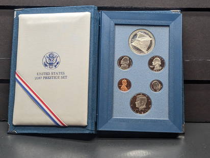 1987-S U.S. Mint Prestige Set - Including Constitution Commemorative Silver Dollar: 1987-S U.S. Mint Prestige Set - Including Constitution Commemorative Silver Dollar
