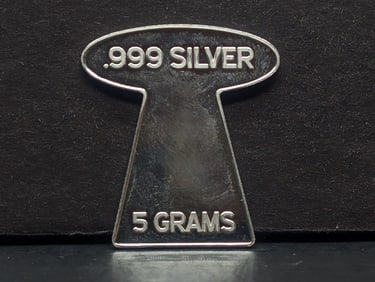 5 Grams .999 SILVER Spaceship Abduction Designed Bullion in Display Case
