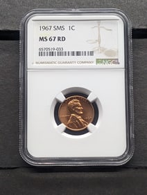 1967 SMS Lincoln Memorial Cent - NGC MS67 RD