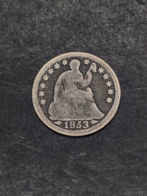 1853 w/ Arrows Seated Liberty Half Dime