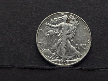 **XF/AU** 1938 Walking Liberty Half Dollar