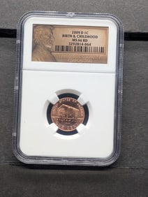 2009-D Lincoln Cent, Birth and Childhood Variety, NGC, MS 66 Red A