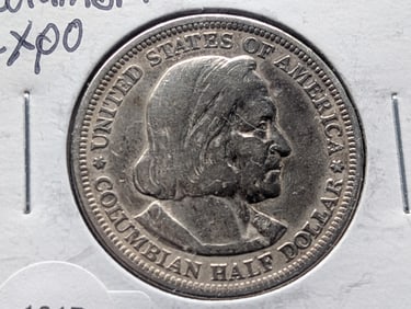 1893 Columbian Exposition Commemorative Half Dollar XF