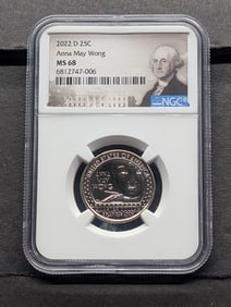 2022-D Anna May Wong Quarter - NGC MS68