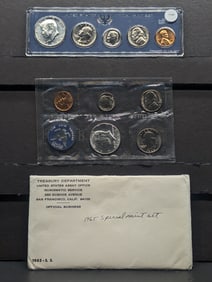 1965 Special Mint Set Flat Pack & 1966 Special Mint Set w/o Blue Box