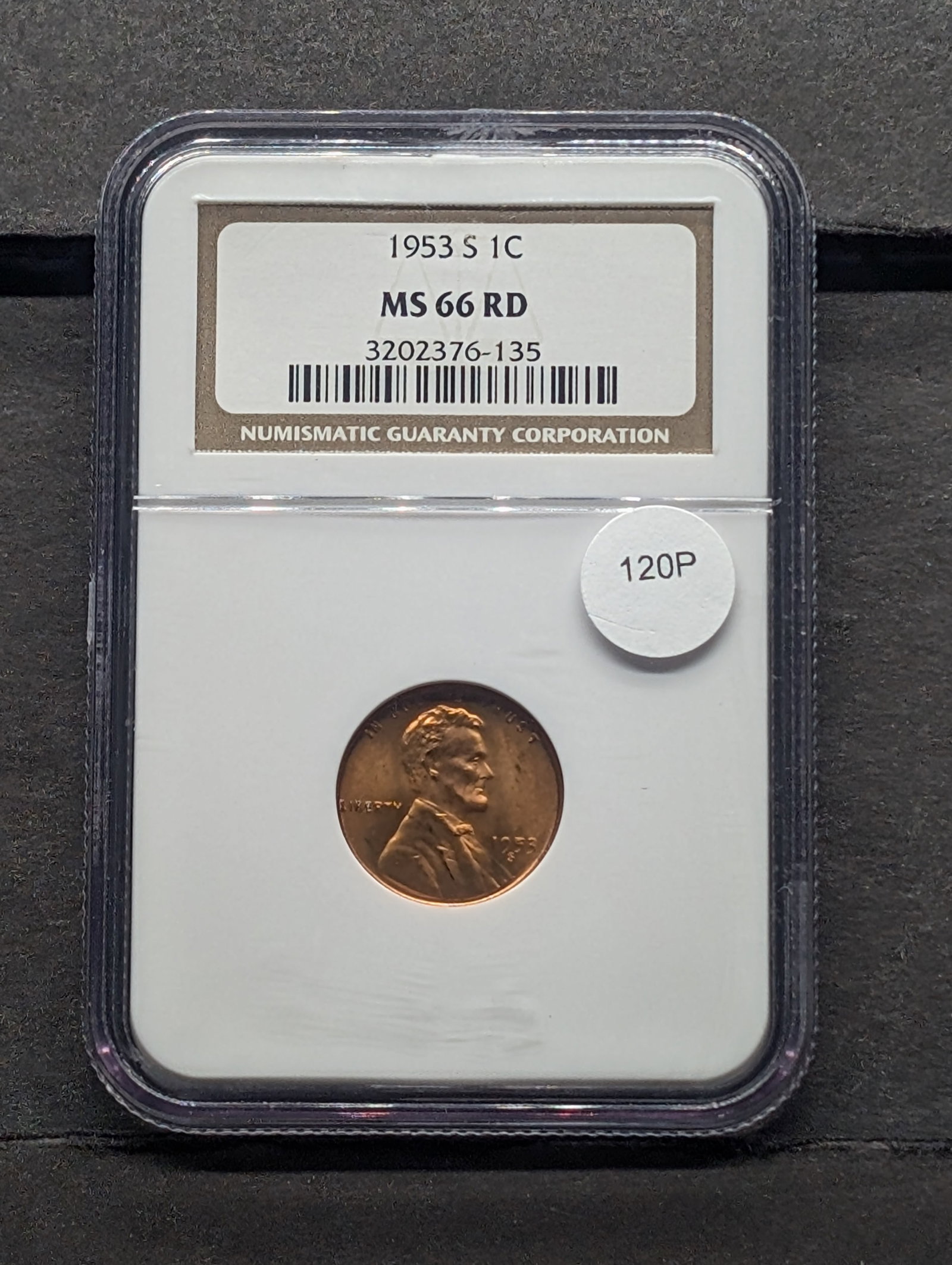1953-S Lincoln Cent MS66 Red NCG (1 of 3)
