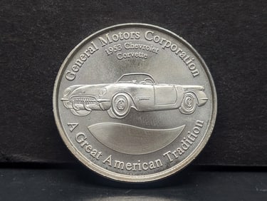 1 Oz. .999 FINE SILVER General Motors Corporation Designed Round