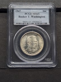 1947 Booker T Washington Half Dollar PCGS MS65