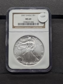 2007 American Silver Eagle NGC MS69