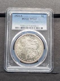 1921-S Morgan PCGS MS62