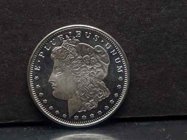 1/2 Oz. .999 FINE SILVER Morgan Dollar Designed Round
