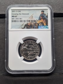 2021-D Crossing the Delaware Quarter - NGC MS67