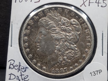 1887-S Morgan Better Date XF45