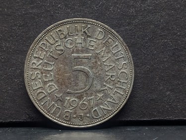 1967-J Germany 5 Silver Marks