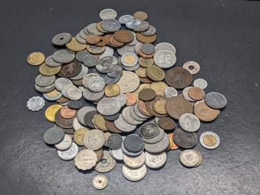 Bag of 1.7 Lbs. of Various Vintage & Modern World Coins