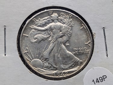 1942 Walking Liberty Half Dollar XF45