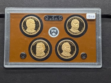 2012-S Presidential $1 Proof Set. GEM proof in original Mint holder. $45 wholesale on Grey Sheet. No