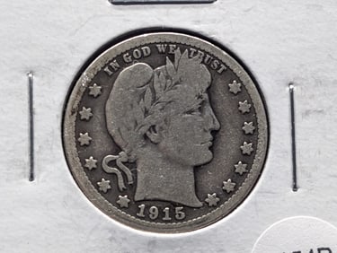 1915 Barber Quarter VG+