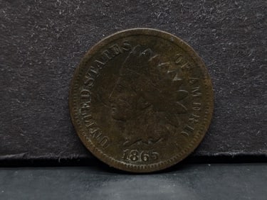 1865 Indian Head Cent. VG detail.
