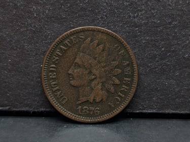1876 Indian Head Cent Most Liberty.