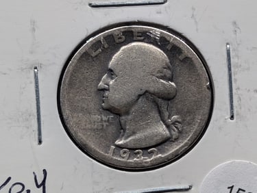 1932-D Washington Quarter Key Date VG10