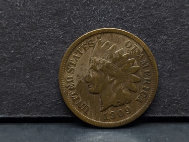 1909-S Indian Head Cent VF detail with full liberty. KEY.