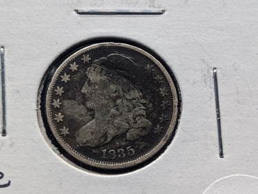 1835 Capped Bust Dime F Nice Bold Liberty