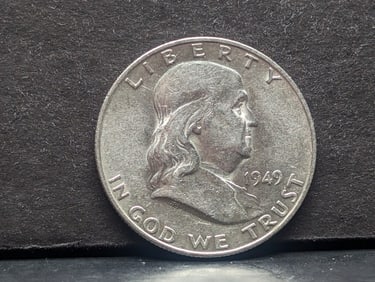 **CHOICE AU** 1949-D Franklin Silver Half Dollar