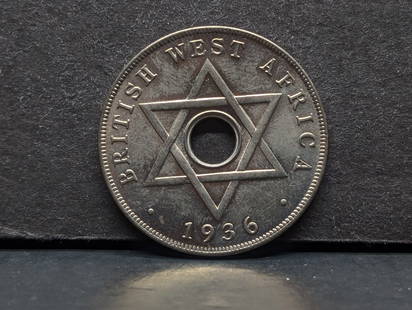 1936 British Wast Africa Penny. GEM BU and superb.: 1936 British Wast Africa Penny. GEM BU and superb.