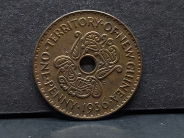 1936 Territory of New Guinea One Penny. Very choice BU.