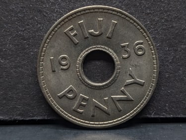 1936 Fiji Penny. Very choice BU.