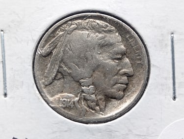 1914 S Buffalo Nickel Older Semi Key Date VF30