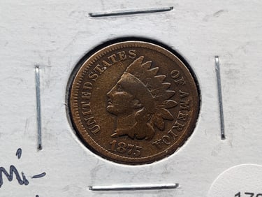 1875 Semi Key Date Indian Head Cent VG
